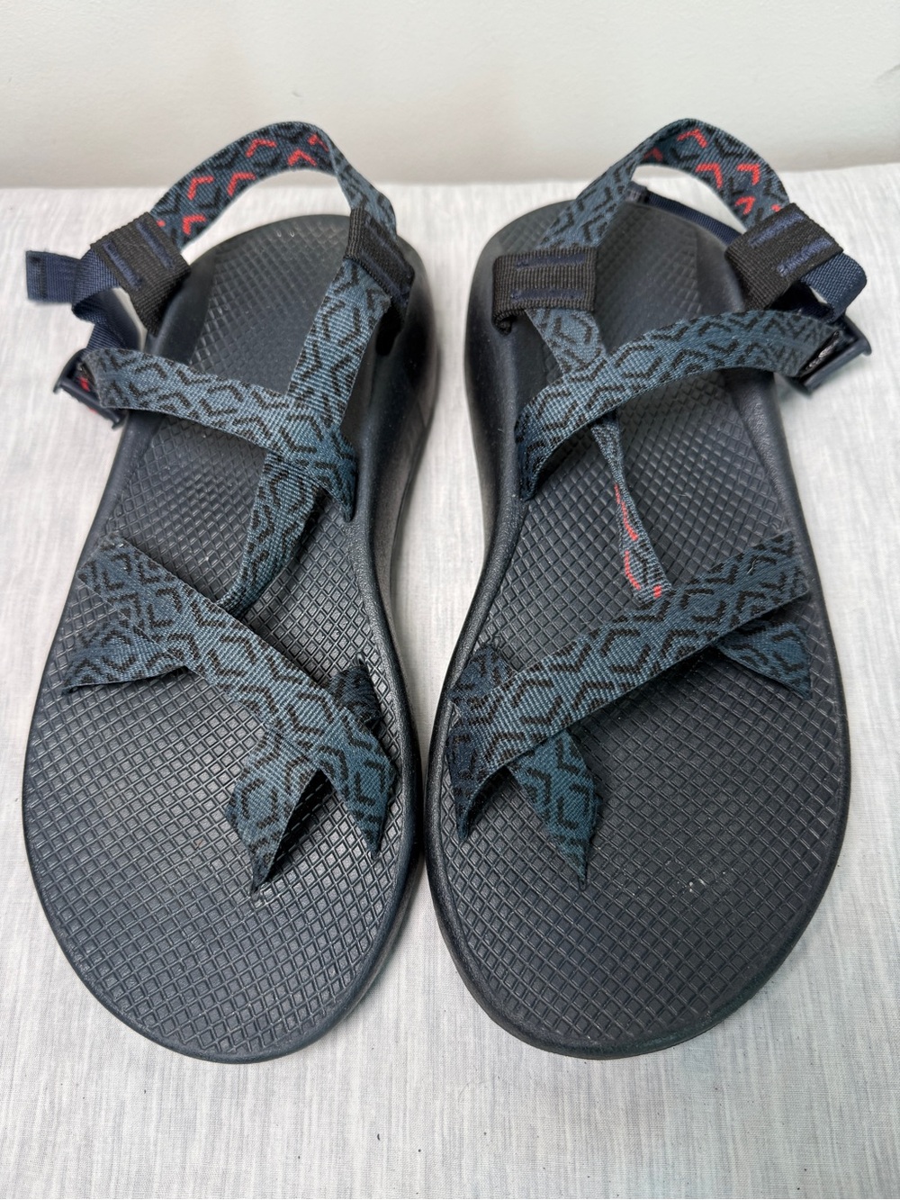 Chaco Z/1 Classic Adjustable Strap Sandals Navy Gray Geometric Sz 11
